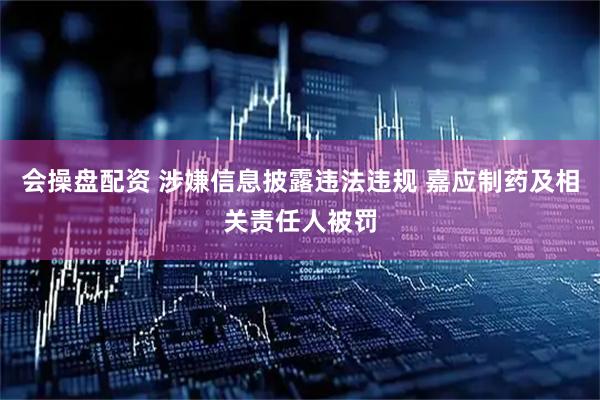 会操盘配资 涉嫌信息披露违法违规 嘉应制药及相关责任人被罚
